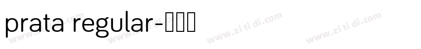 prata regular字体转换